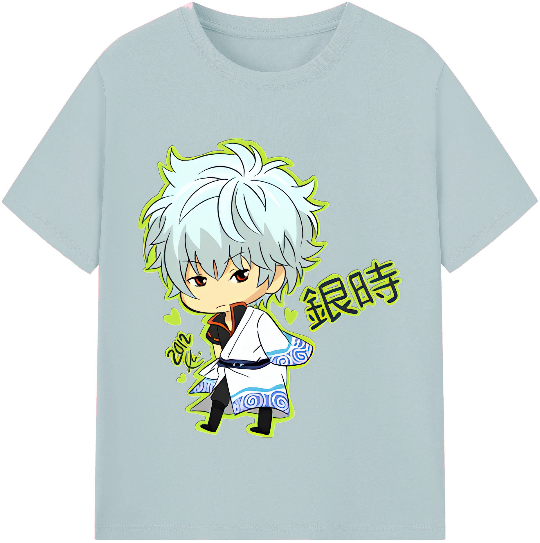 （画像用） ぎんたま 坂田銀時（さかたぎんとき） 神楽 志村新八（しむら しんぱち） GINTAMA Sakata Gintoki Kagura Shimura Shinpachi 綿100％半袖Tシャツ（フロントプリント）